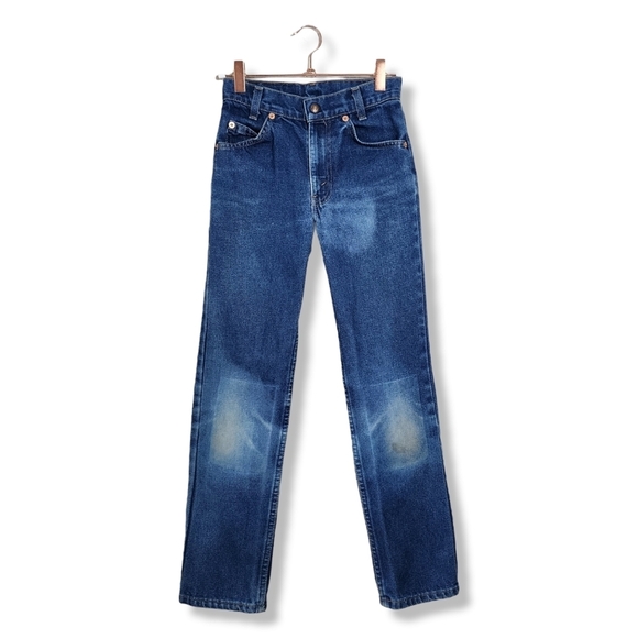 LEVI'S x VINTAGE 512 Orange Tab jeans youth‎ size 12 Slim USA Made - Picture 1 of 10